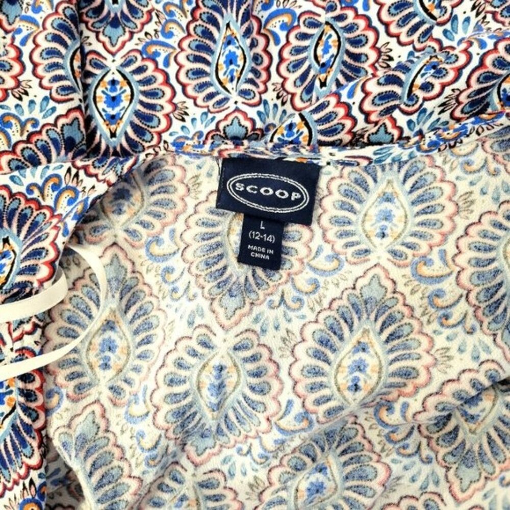 Scoop Ruffled Mini Wrap Dress Size Large - Picture 5 of 8